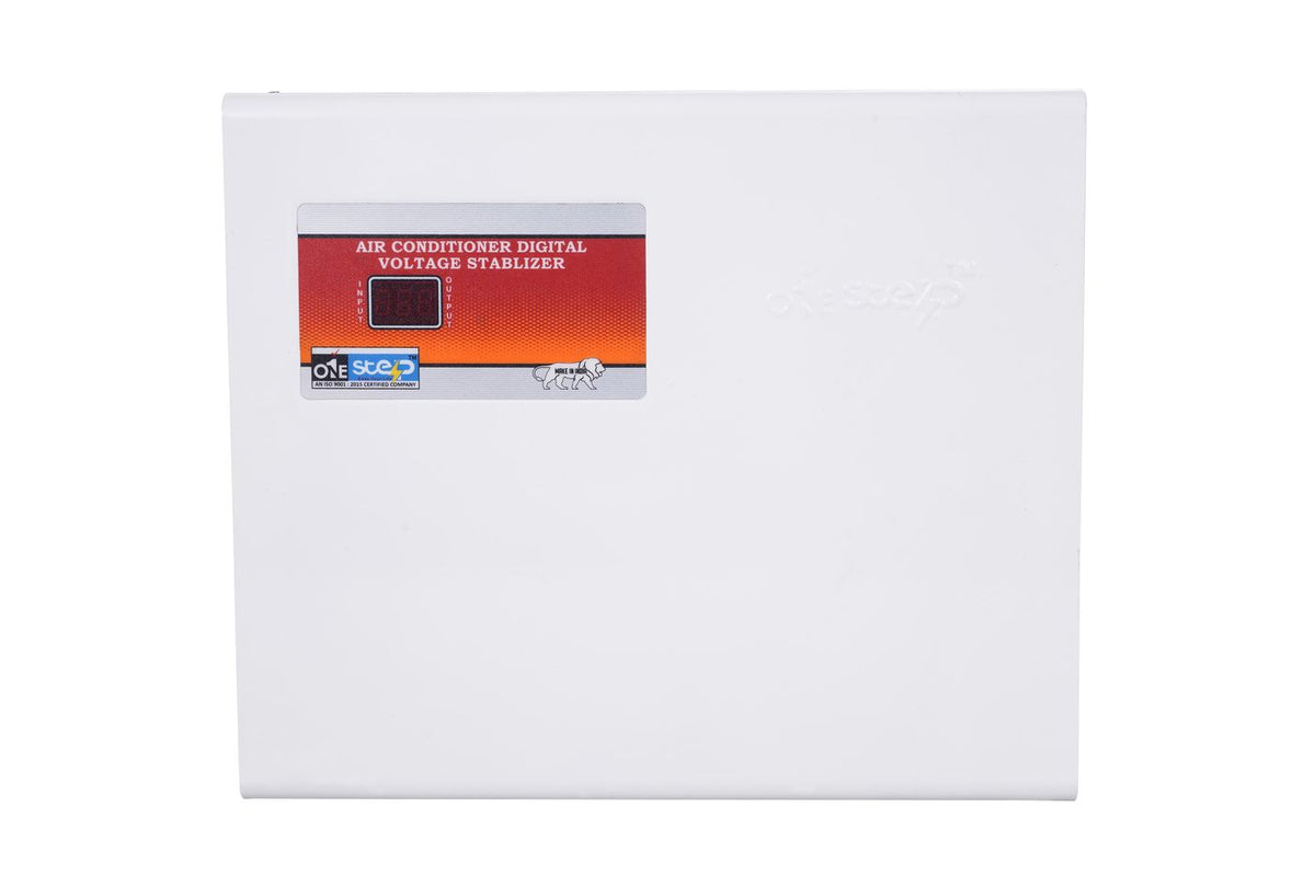 O1e Step white AC stabilizer, front view