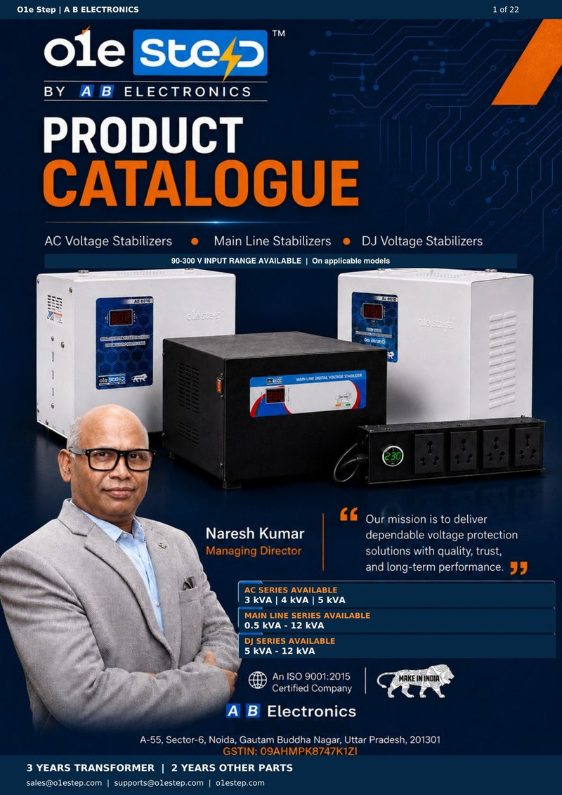 O1e Step product catalogue cover